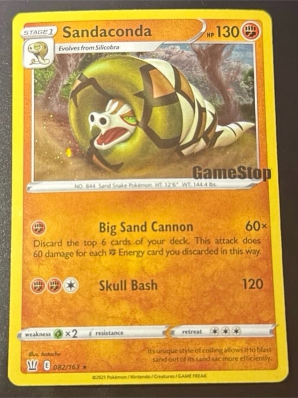 SandaConda 82/163GameStop Promo 2021 released HoloFoil rare stamped Nearmint NM